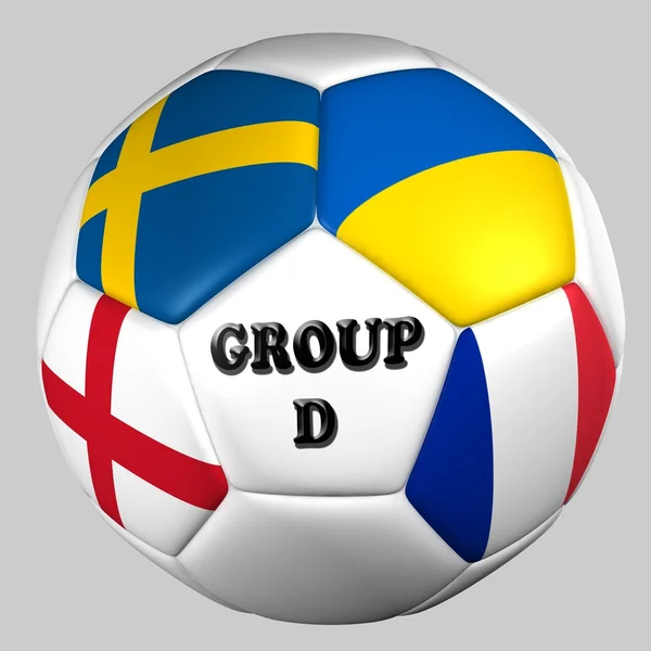 Ball Flaggen Euro Cup 2012 Gruppe D — Stockfoto