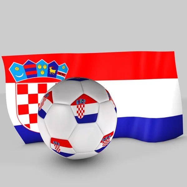 크로아티아 국기 공 — 스톡 사진