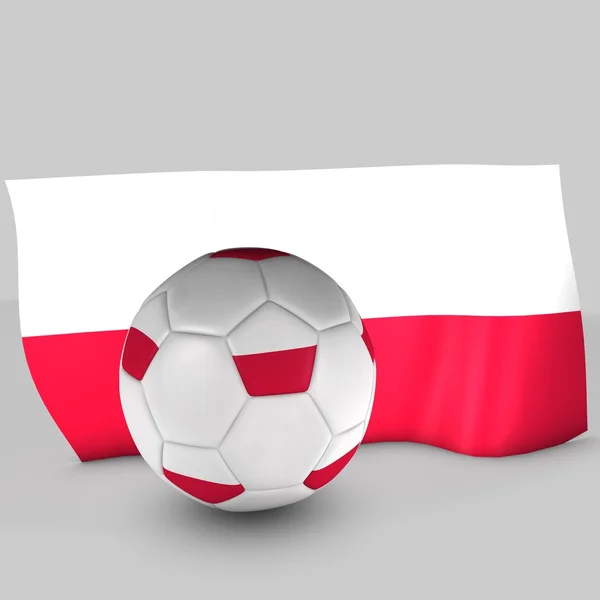 Polen vlag bal — Stockfoto