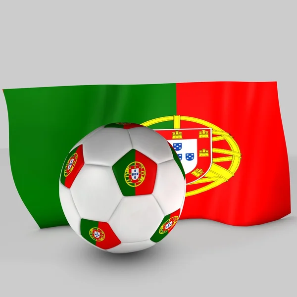 Piłka flaga Portugalii — Zdjęcie stockowe
