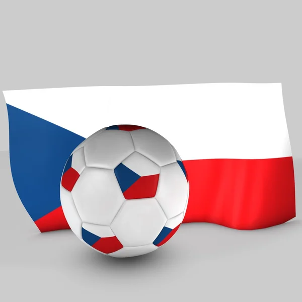 Tjeckien flagga bollen — Stockfoto