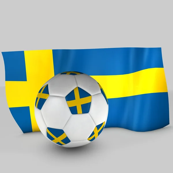İsveç bayrağı topu — Stok fotoğraf
