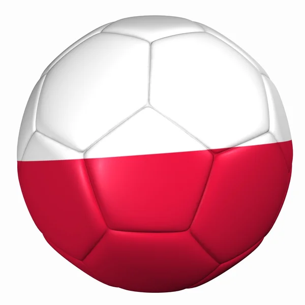 Polónia bandeira bola — Fotografia de Stock