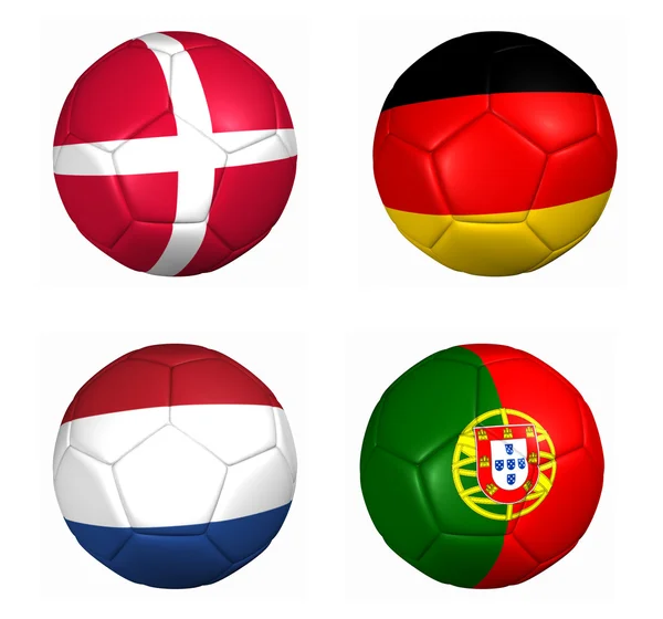 М'ячі прапори Кубок Євро 2012 група B — стокове фото