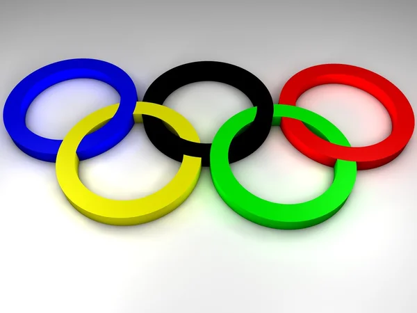 3d olympische Ringe — Stockfoto