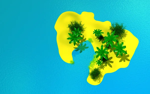 Тропічний острів у морі — стокове фото