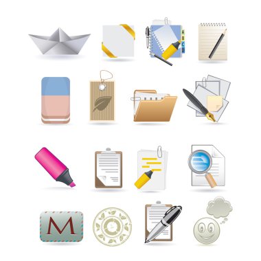 Paper icons clipart