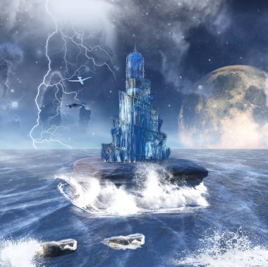 Fantasy seascape clipart