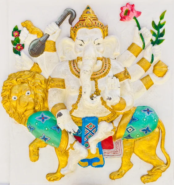 Индийский или индуистский бог по имени Сингха Ганапати — стоковое фото