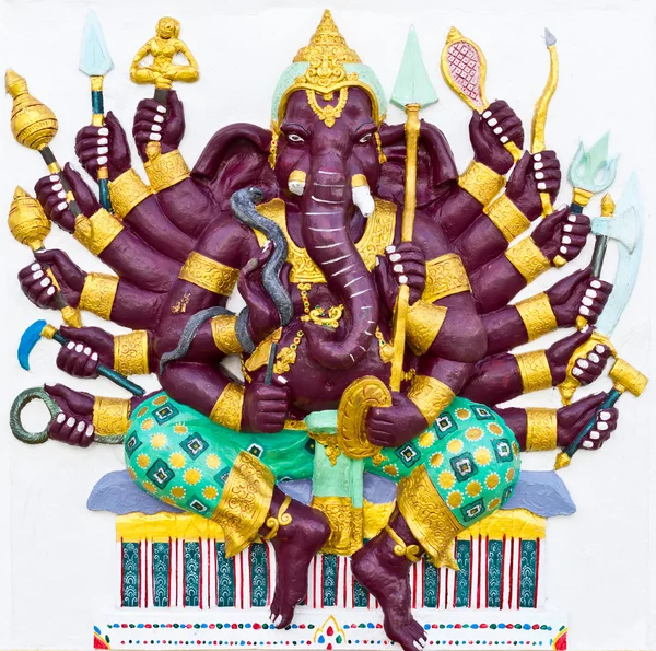 Dieu indien ou hindou ganesha nommé Vira Ganapati — Photo