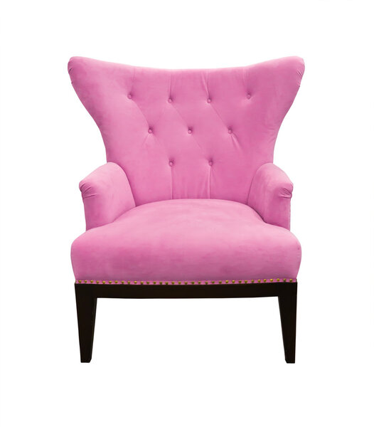Pink sofa isolated
