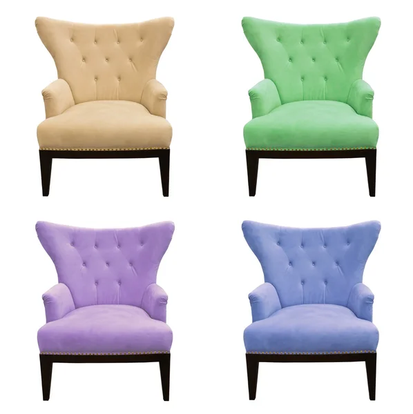 Conjunto multicolor de sofá aislado —  Fotos de Stock