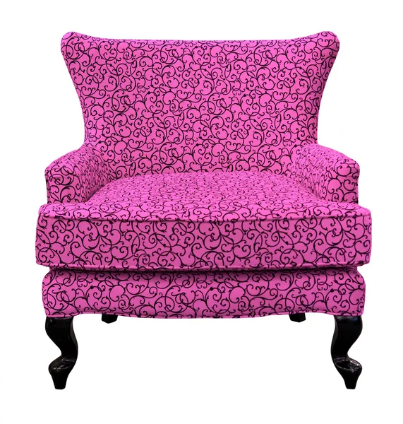 Sofá rosa aislado —  Fotos de Stock