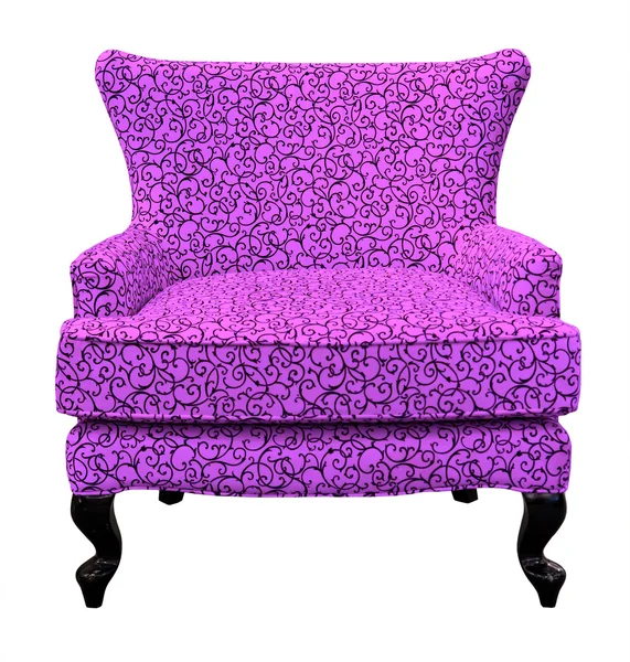 Sofá púrpura aislado —  Fotos de Stock