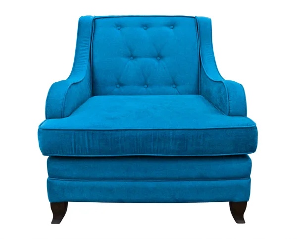 Sofá azul aislado — Foto de Stock