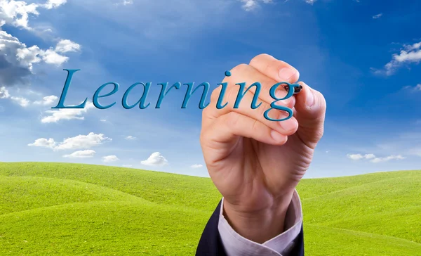 Hand writing learning word — Stock Photo, Image