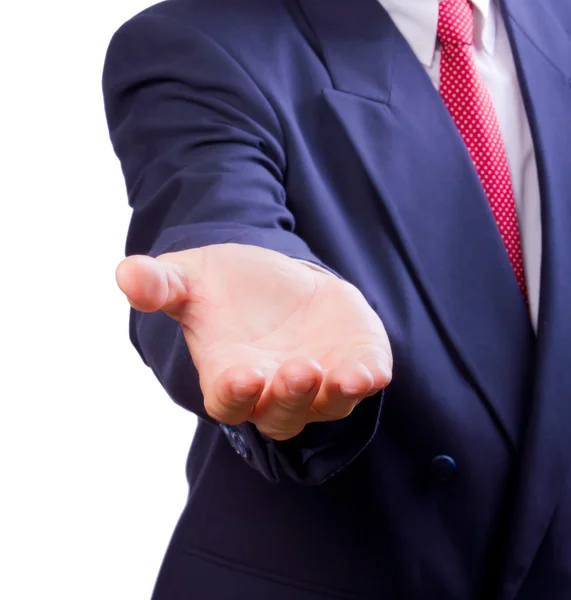 Business man giving hand — Stock Photo, Image