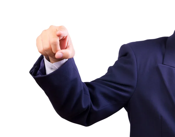 Business man hand pointing finger — Stock Photo, Image