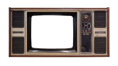 Eski televizyon izole