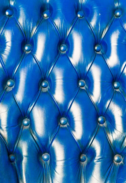 Texture of blue leather for background — Stock Photo, Image