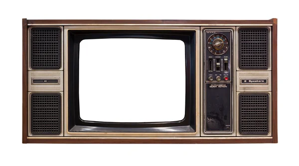 Oude televisie geïsoleerd — Stockfoto