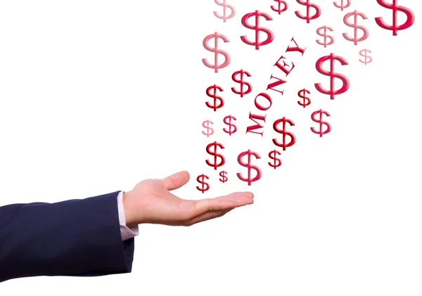 stock image Business man hand and dollar sign