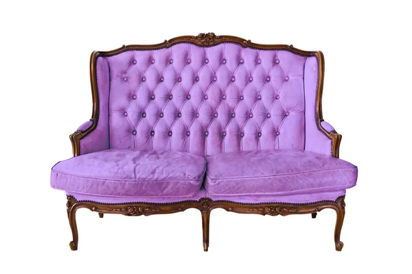 Vintage-Luxus-Sofa isoliert mit Clipping Pfad — Stockfoto