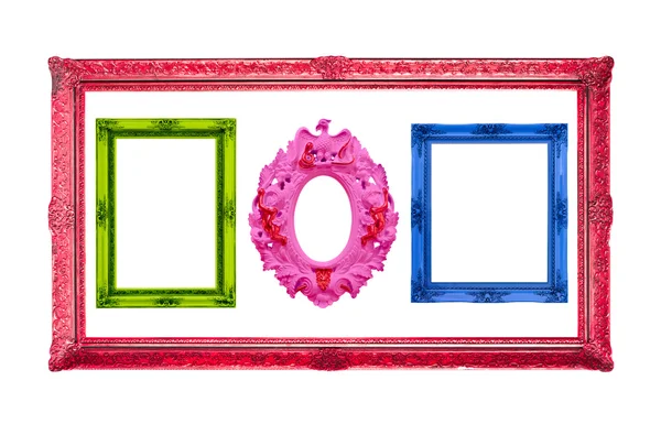 Colorful frame isolated with clipping path — Stock Photo, Image