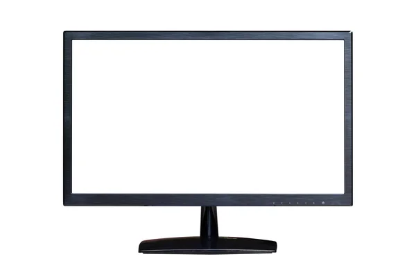 Wide screen LED monitor isolated with clipping path — Stock Photo, Image