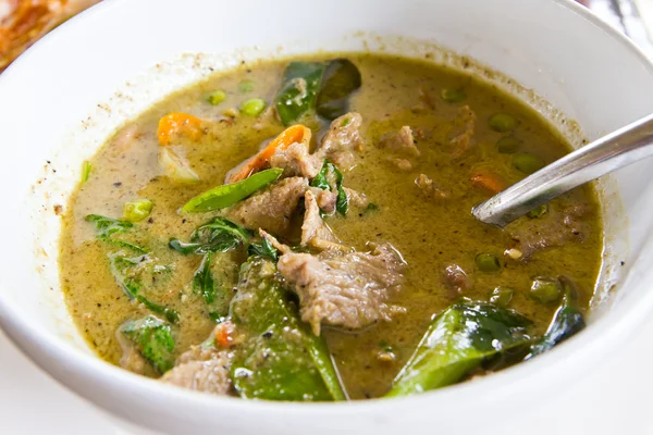 stock image Beef green curry delicious thai food