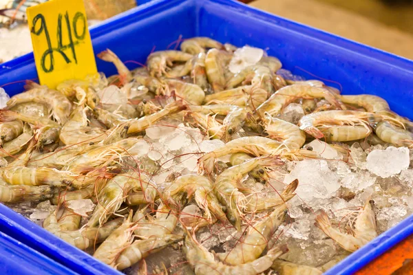 stock image Fresh shrimps in the market