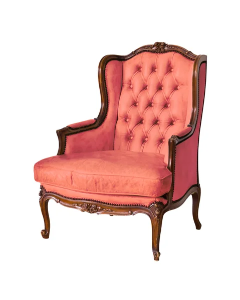 Винтажное роскошное кресло, изолированное с дорожкой для стрижки — стоковое фото