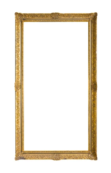 Frame van gouden geïsoleerd met uitknippad — Stockfoto