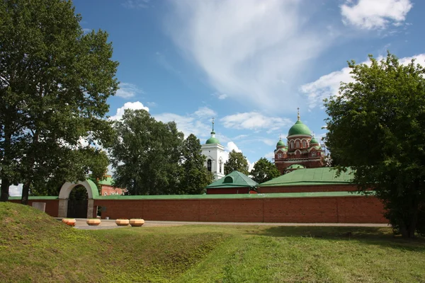 Rússia, região de Moscou. Mosteiro do Salvador Borodino no campo de Borodino (1839 ). — Fotografia de Stock