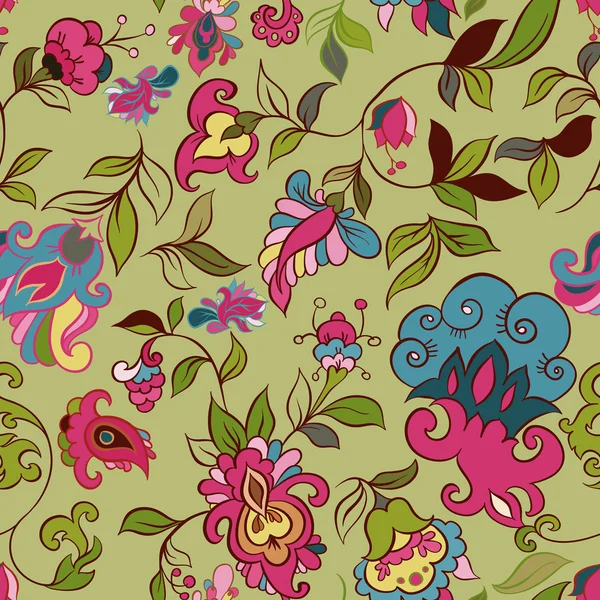 Vecteur rétro floral motif sans couture . — Image vectorielle