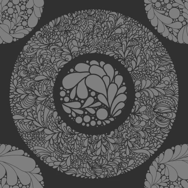 ファンタジー抽象的なシームレスな花柄 — ストックベクタ