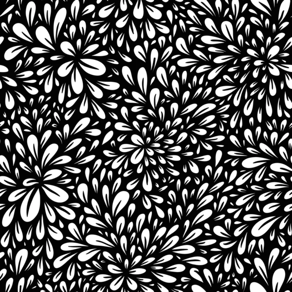 판타지 추상 꽃 원활한 패턴. — 스톡 벡터