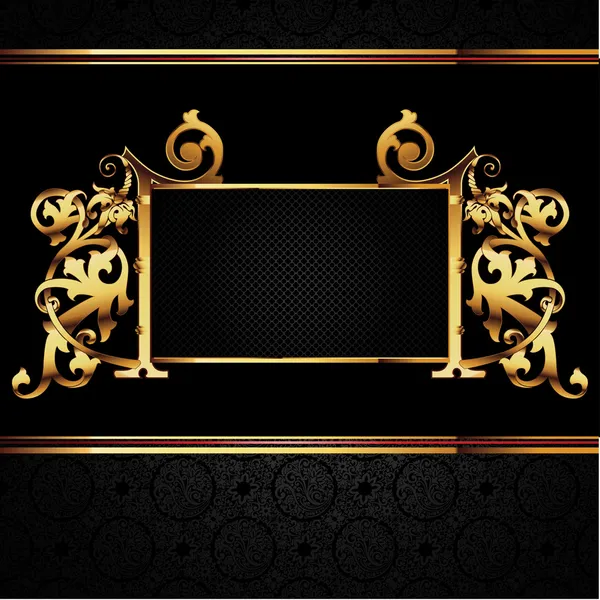 Fondo ornamental decorativo vectorial con elementos dorados . — Vector de stock