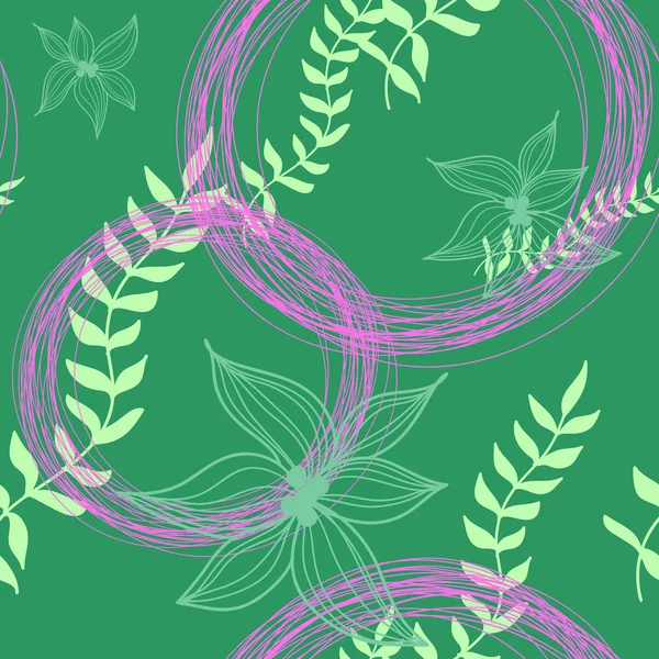 Ensemble de motifs floraux sans couture vectoriels rétro — Image vectorielle