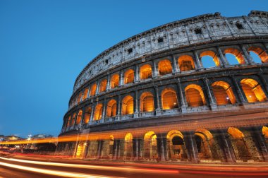 Colosseum at night, Rome - Italy clipart