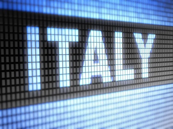 "Italien "auf dem Bildschirm — Stockfoto