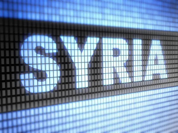 "Sýrie "na obrazovce — Stock fotografie
