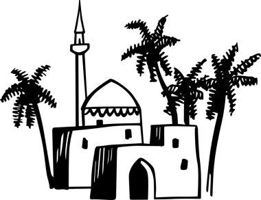 Arabic houses clipart