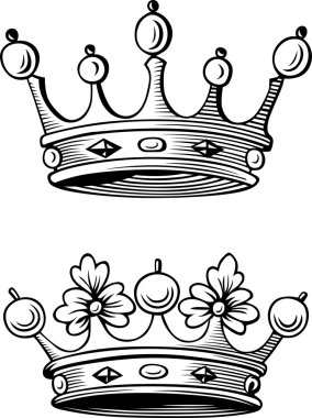 Beautiful crowns clipart