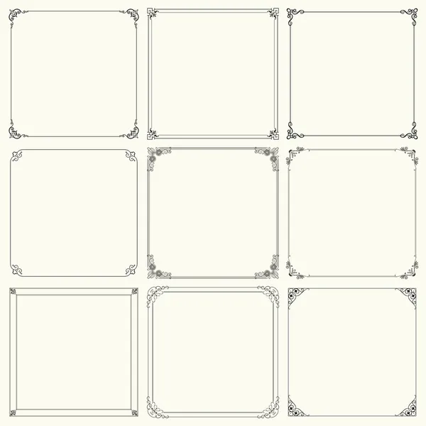 Decorative frames (set 17) — Stock Vector