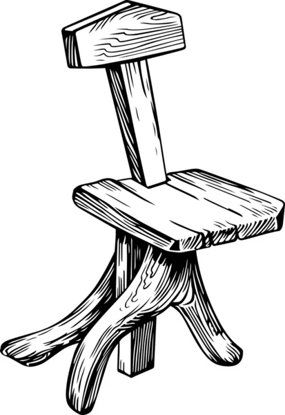老木凳 — 图库矢量图片
