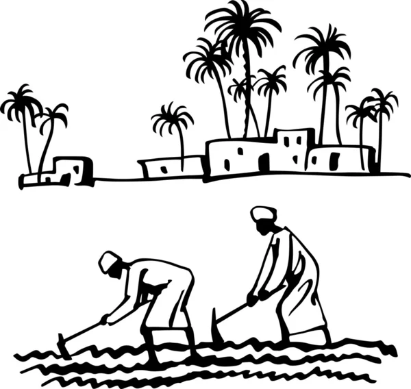Agriculteurs africains — Image vectorielle