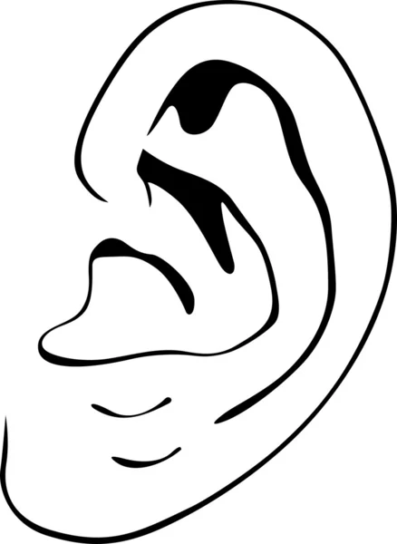 Lidské ucho — Stockový vektor