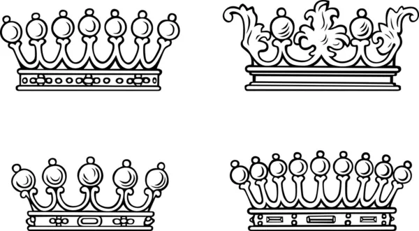 Beautiful crowns — Stock Vector
