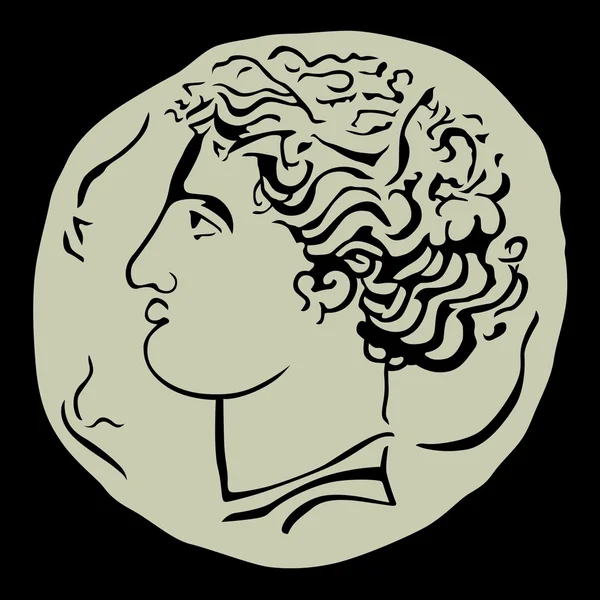 Monedă antică — Vector de stoc